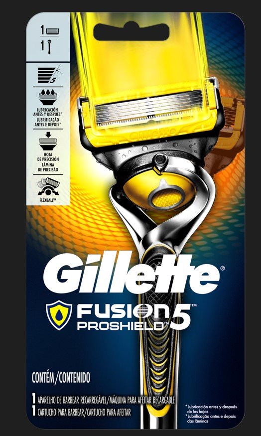 APARELHO GILLETTE FUSION 5 PROSHIELD YELLOW                                                         