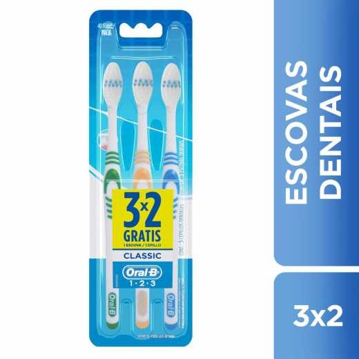 ESCOVA ORAL-B CLASSIC 40 MACIA LEVE 3 PAGUE 2                                                       