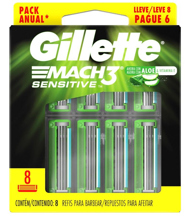 CARGA MACH3 SENSITIVE GILLETTE LEVE 8 PAGUE 6                                                       