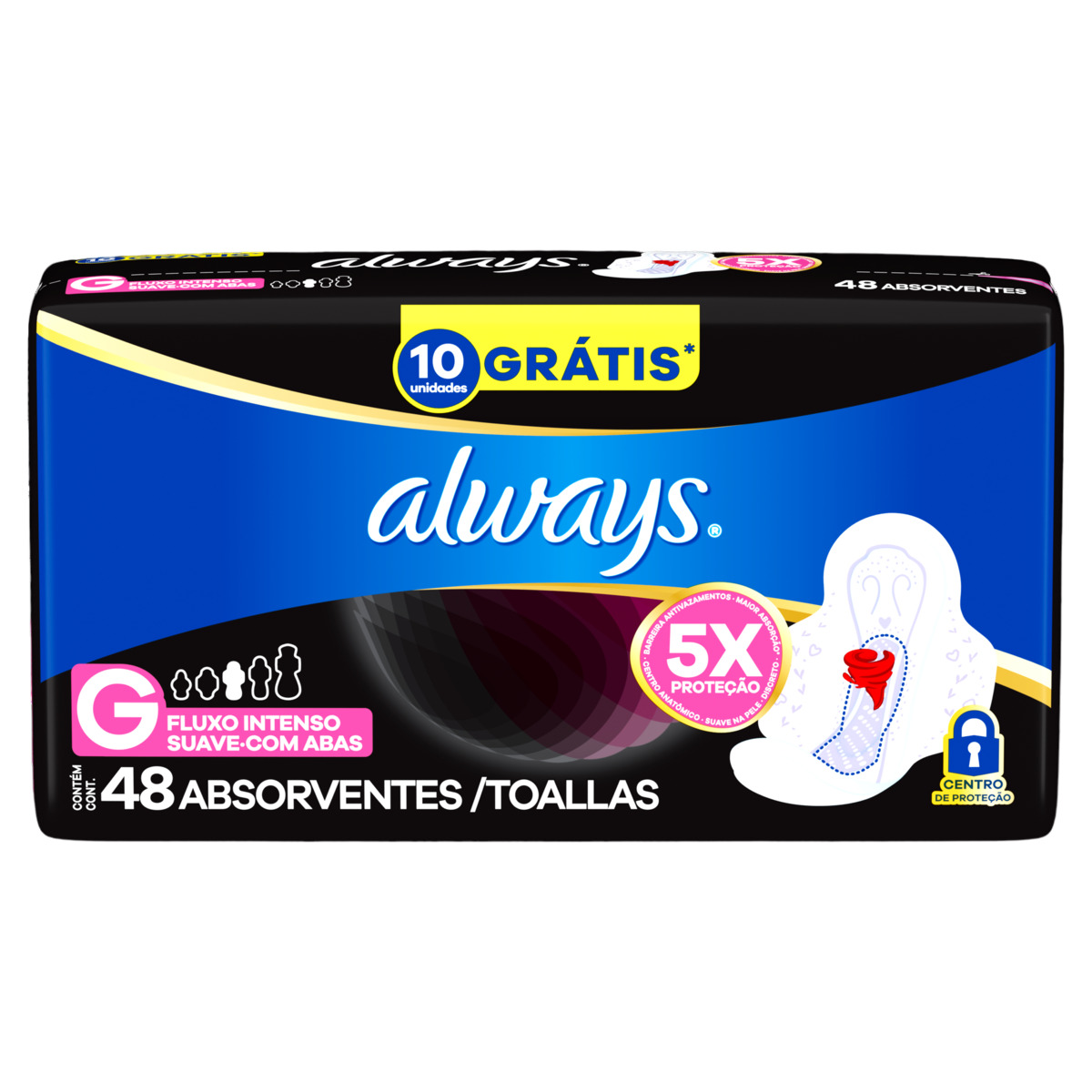 ABS.ALWAYS M.SUAVE NOTURNO C/ABAS LV48PG40                                                          