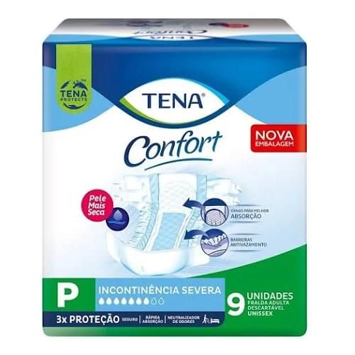 FRALDA GERIÁTRICA TENA CONFORT BIOFRAL TAM P 9 UNIDADES                                             