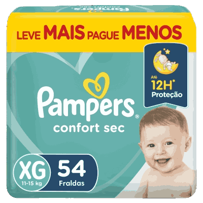 FRALDA PAMPERS CS XG FORTEBAG C/54UN                                                                