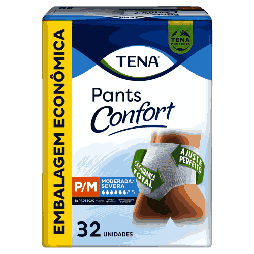 ROUPA INT.TENA PANTS CONFORT P/M C/32UN                                                              image number null